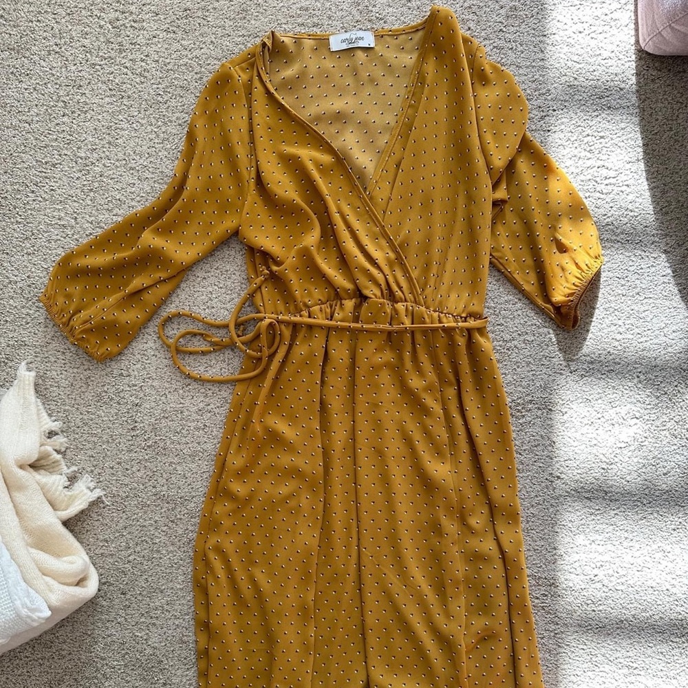 Carly Jean Los Angeles Mustard Dress